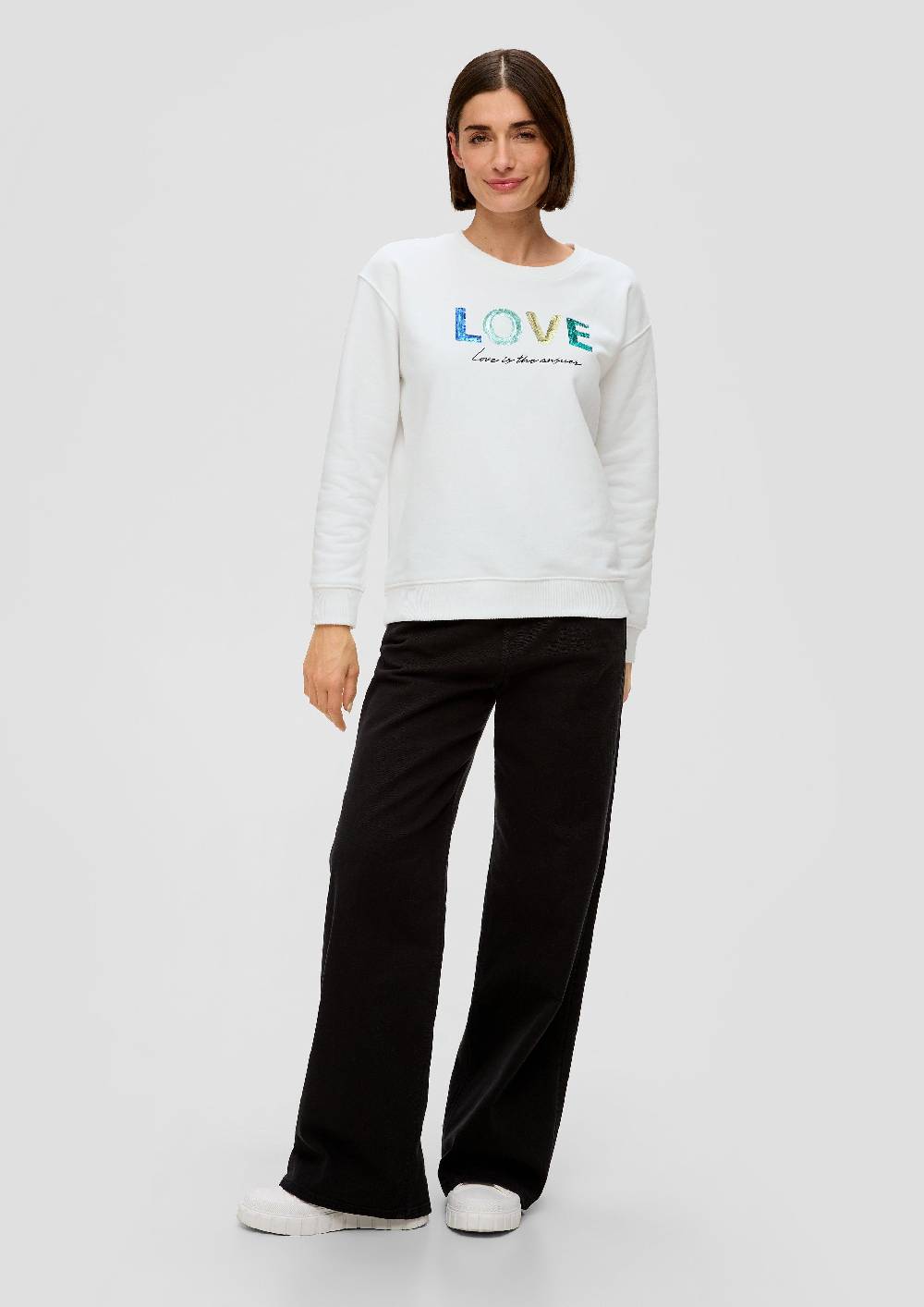 S.Oliver Sweatshirt Mit Pailletten-Stickerei
