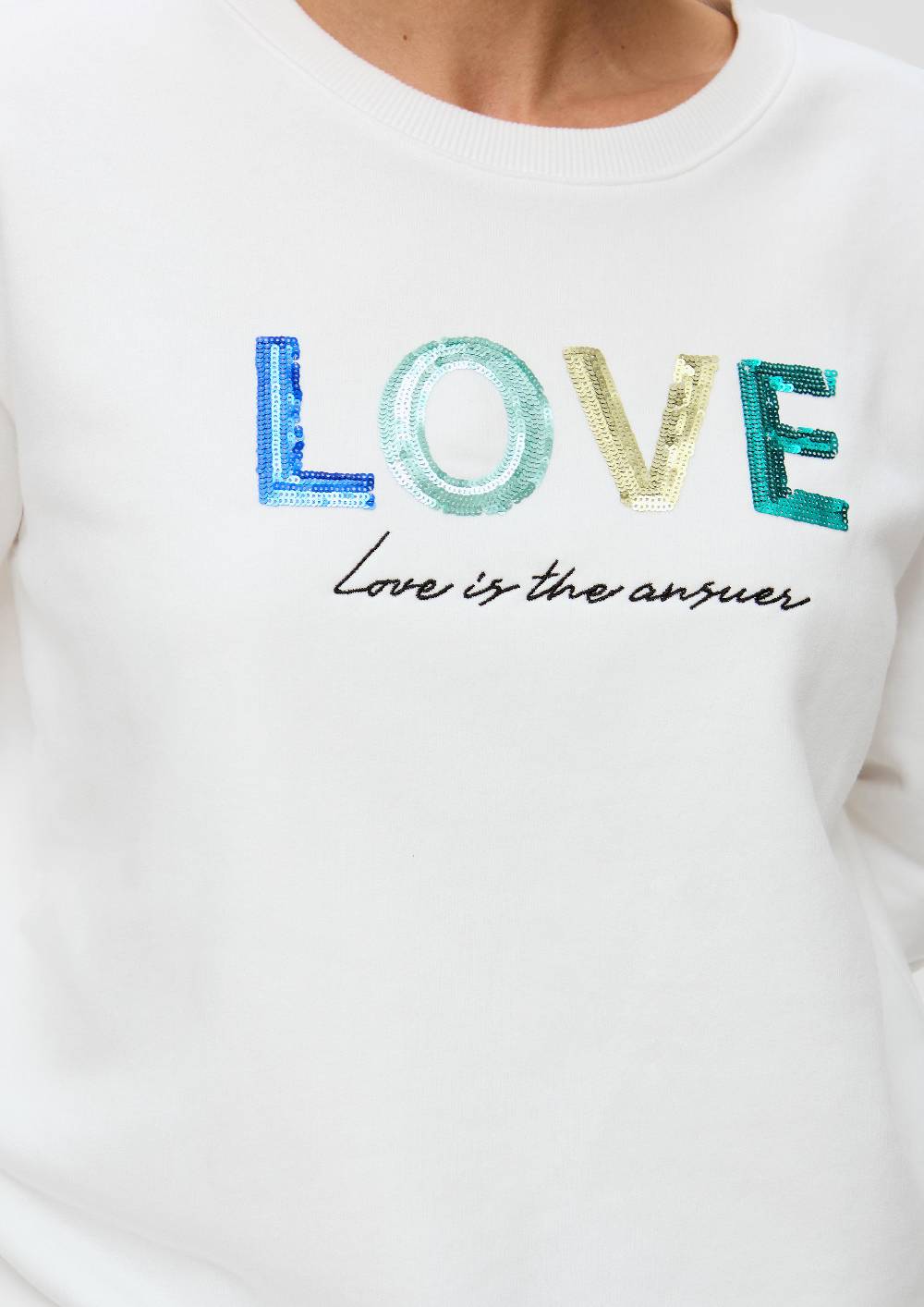 S.Oliver Sweatshirt Mit Pailletten-Stickerei