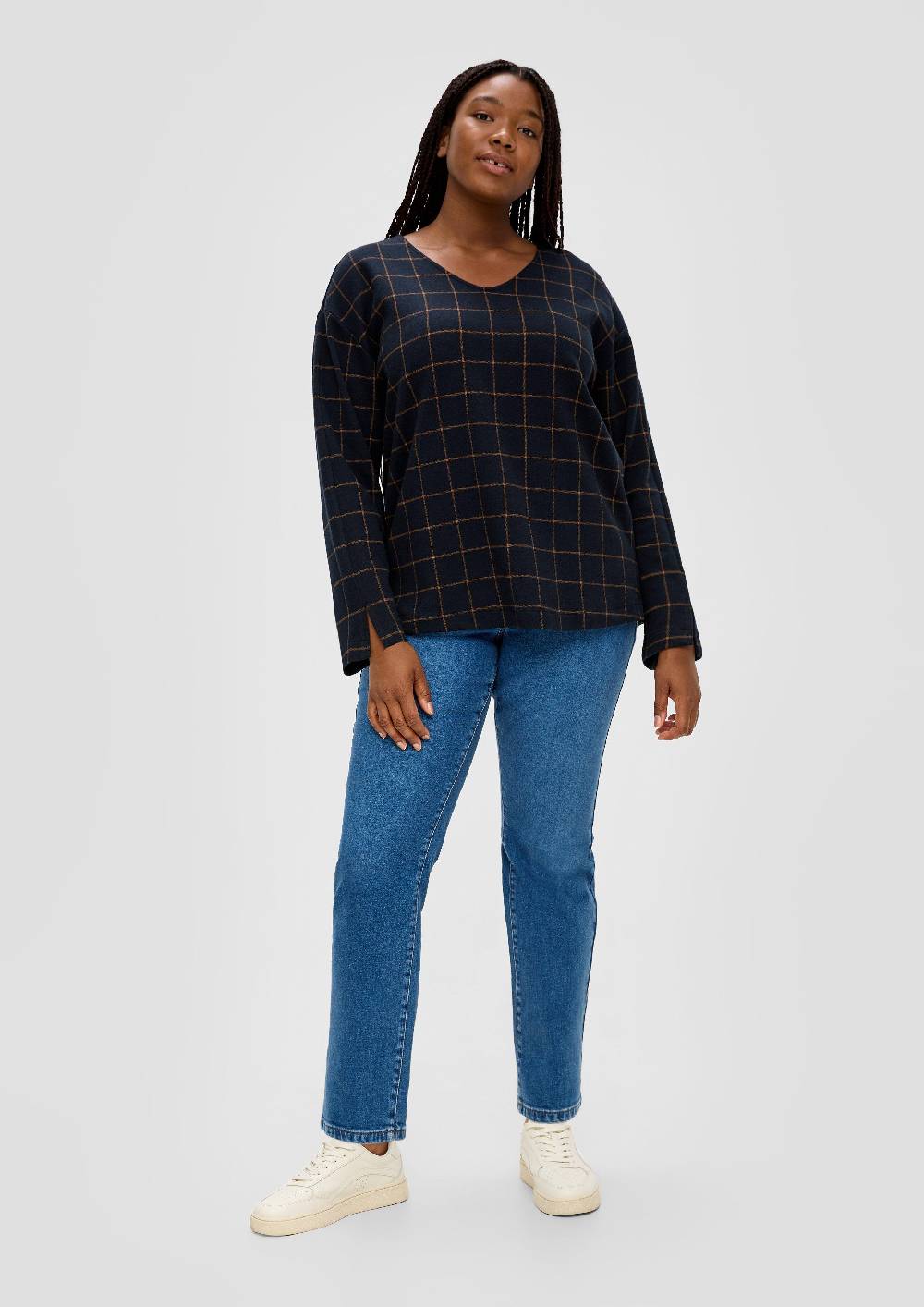 S.Oliver Sweatshirt Mit Strickmuster