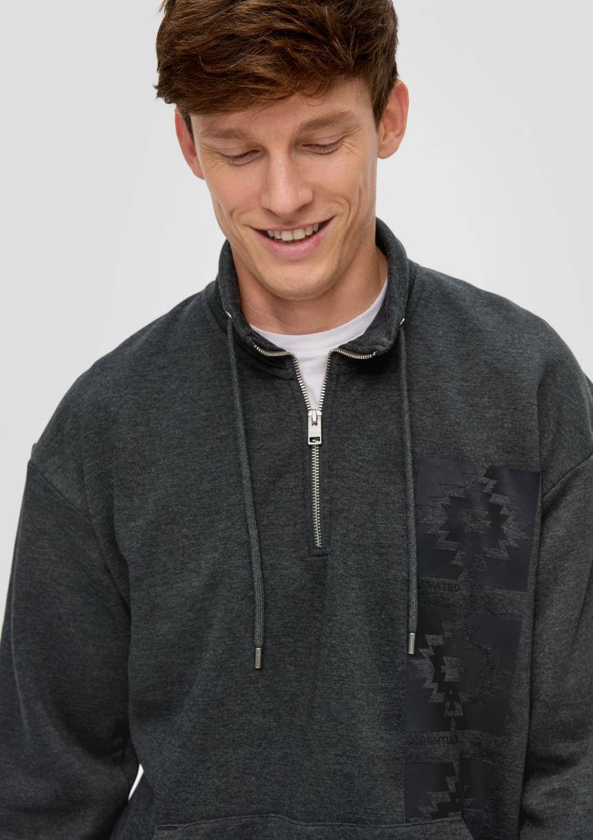 S.Oliver Sweatshirt Mit Troyer-Kragen