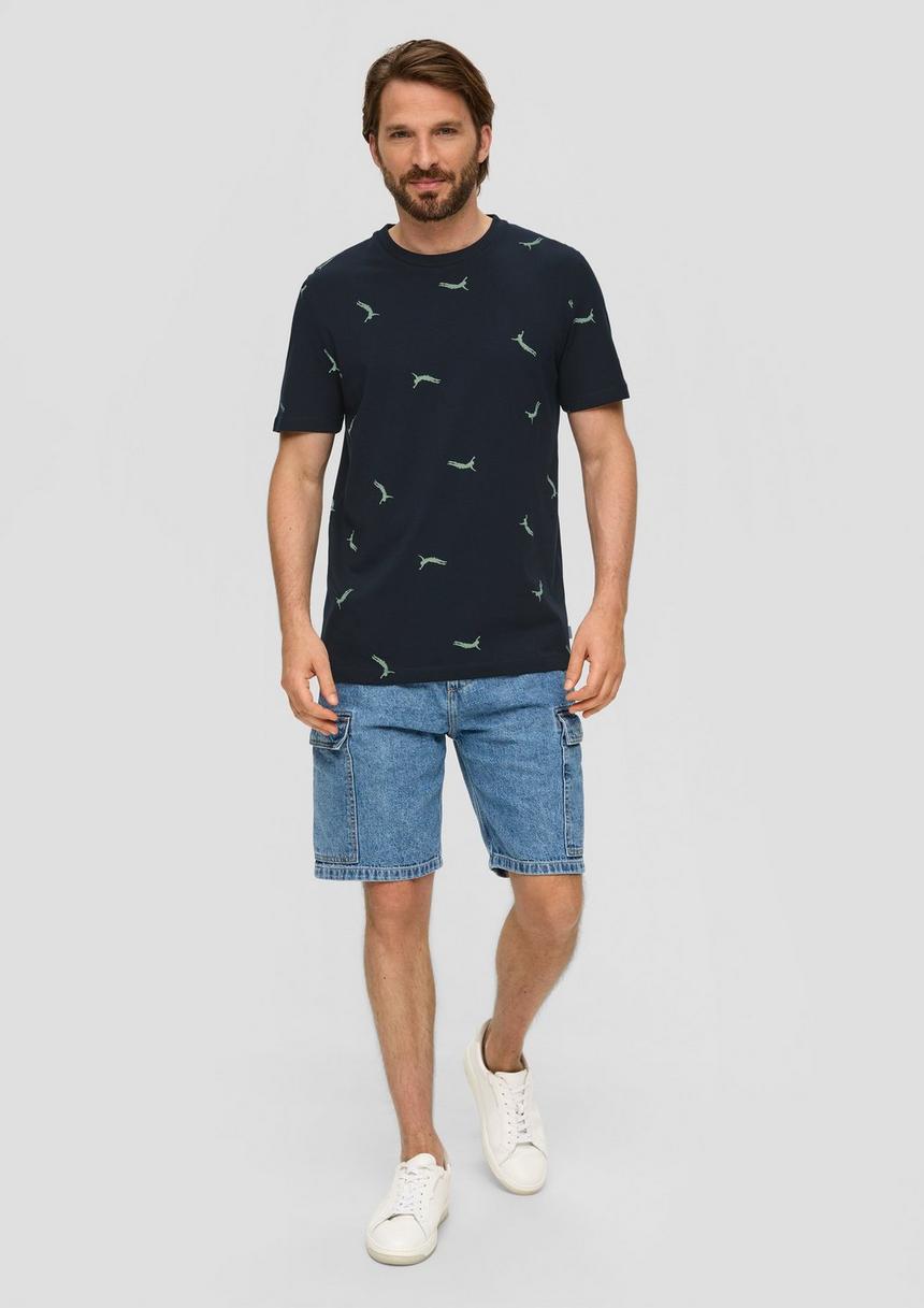 S.Oliver T-Shirt Aus Baumwolle Mit All-over-Print