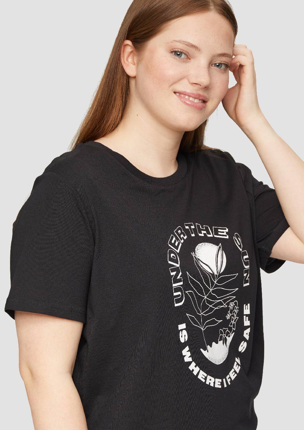S.Oliver T-Shirt Aus Baumwolle Mit Front-Print