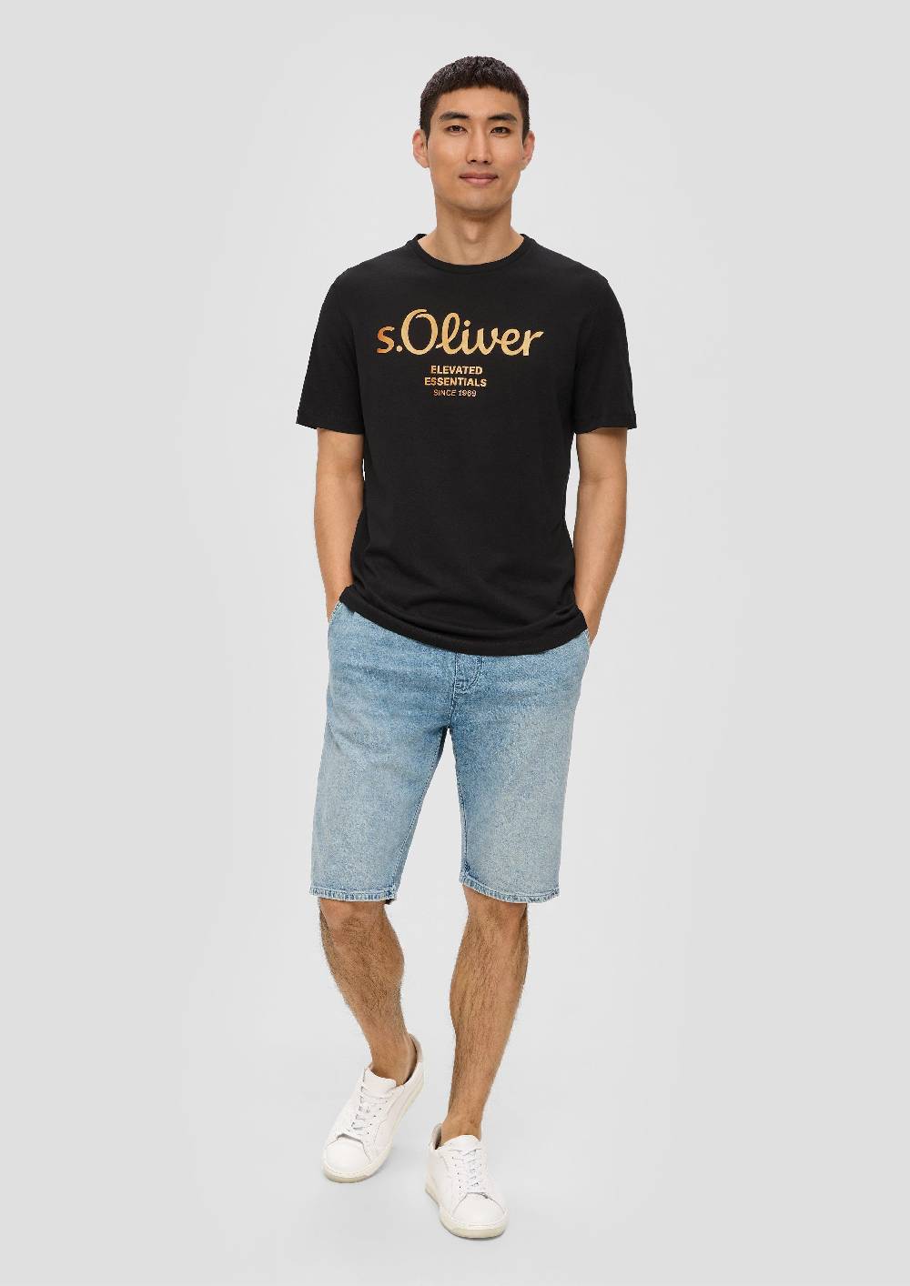 S.Oliver T-Shirt Aus Baumwolle Mit Label-Print