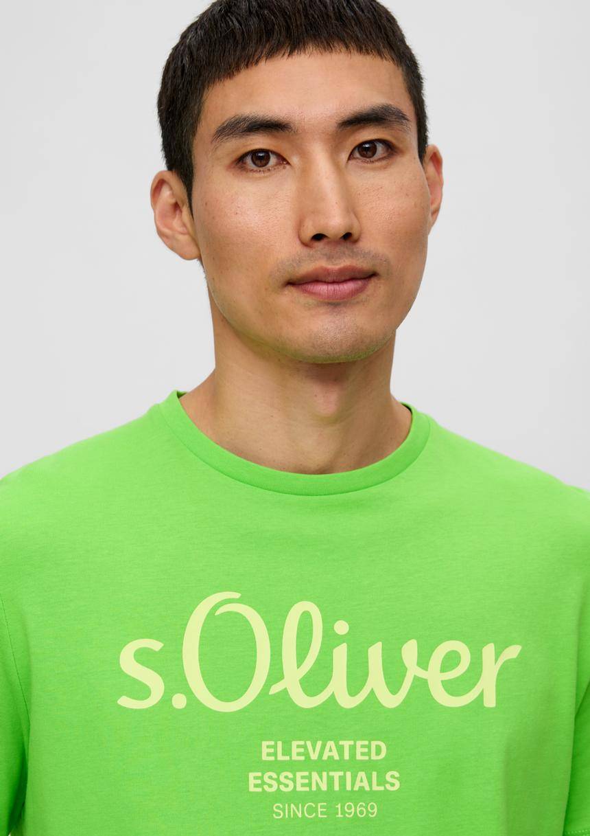 S.Oliver T-Shirt Aus Baumwolle Mit Label-Print