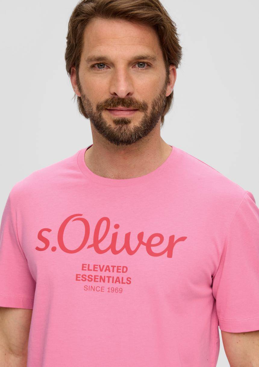 S.Oliver T-Shirt Aus Baumwolle Mit Label-Print