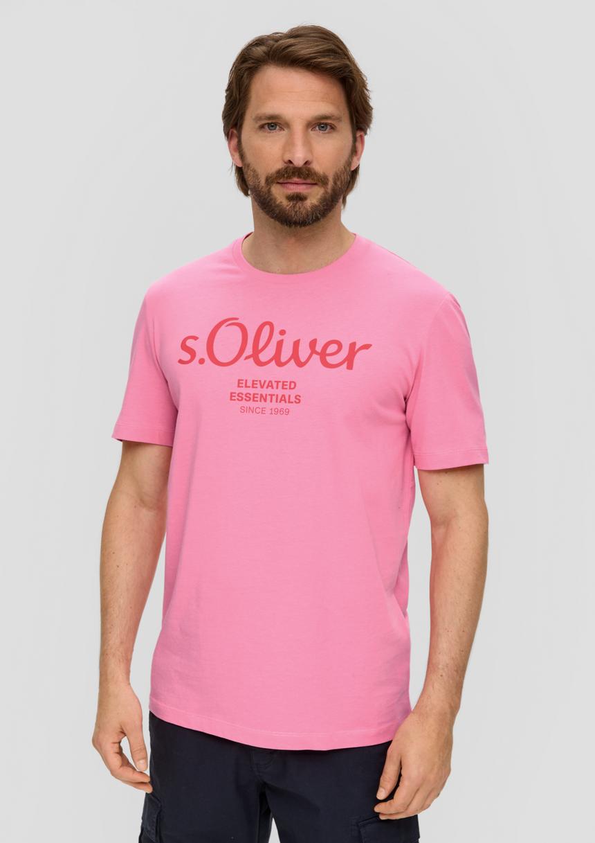 S.Oliver T-Shirt aus Baumwolle mit Label-Print