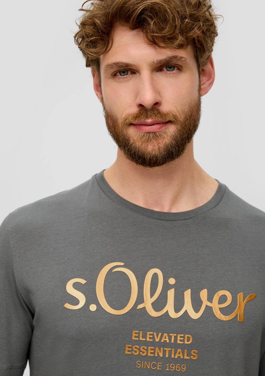 S.Oliver T-Shirt Aus Baumwolle Mit Label-Print