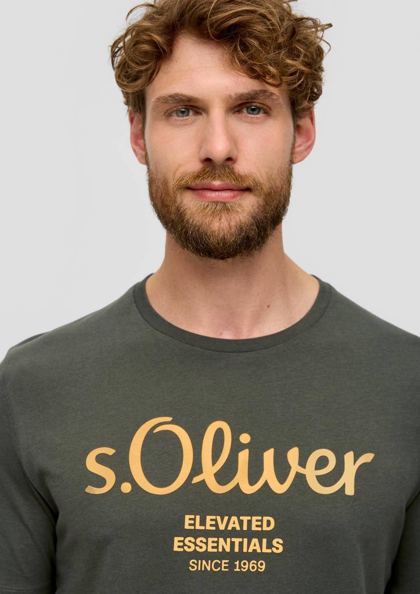 S.Oliver T-Shirt Aus Baumwolle Mit Label-Print