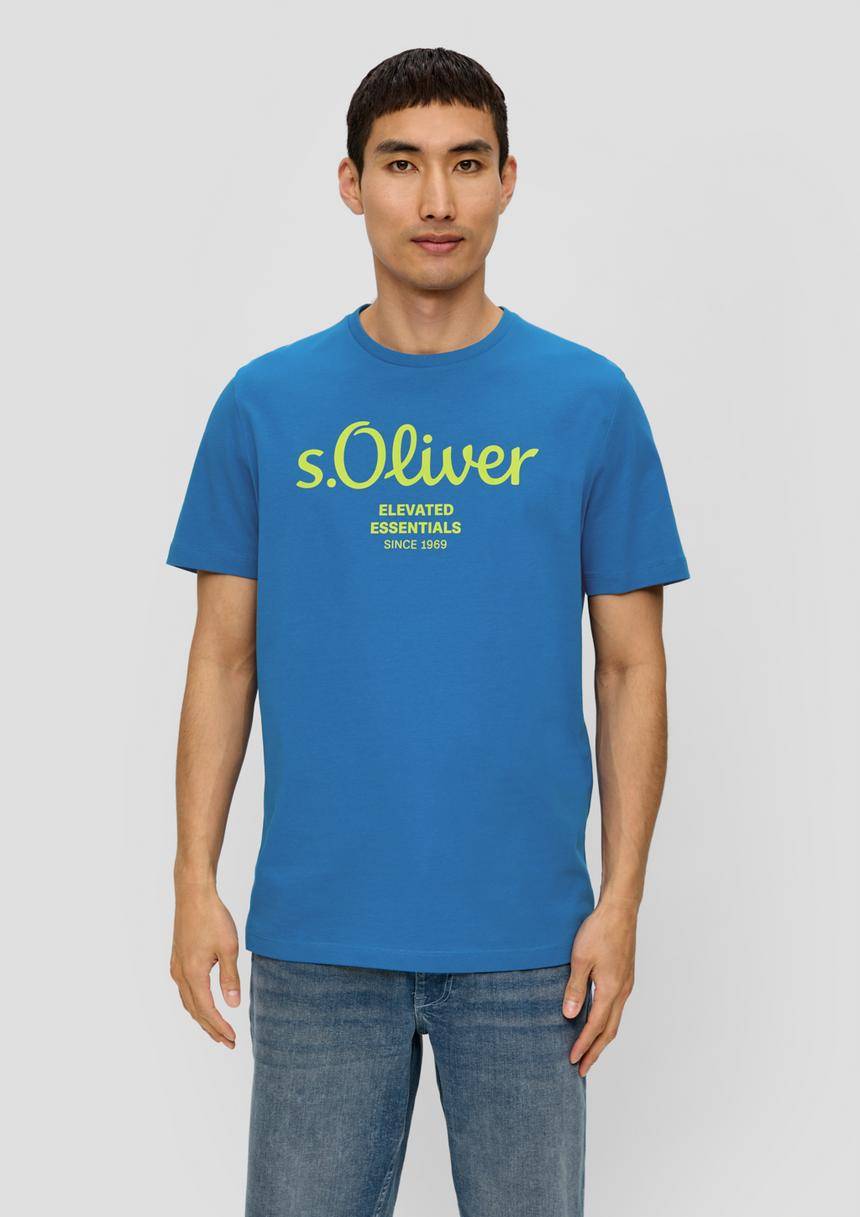 S.Oliver T-Shirt aus Baumwolle mit Label-Print