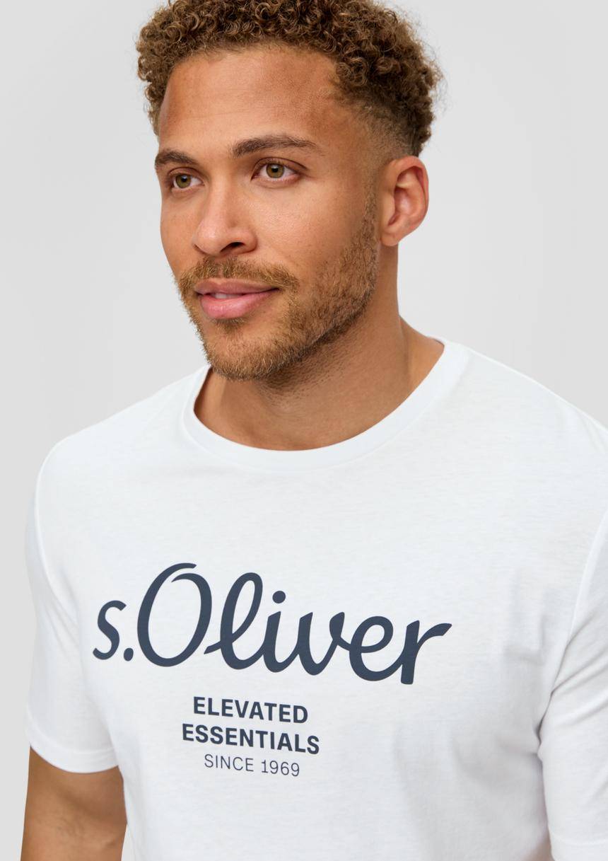 S.Oliver T-Shirt Aus Baumwolle Mit Logo-Print