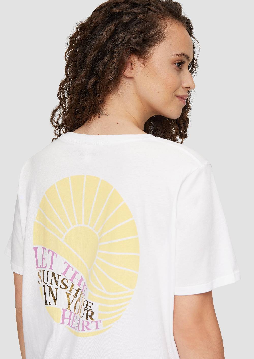 S.Oliver T-Shirt Aus Baumwolle Mit Print-Detail