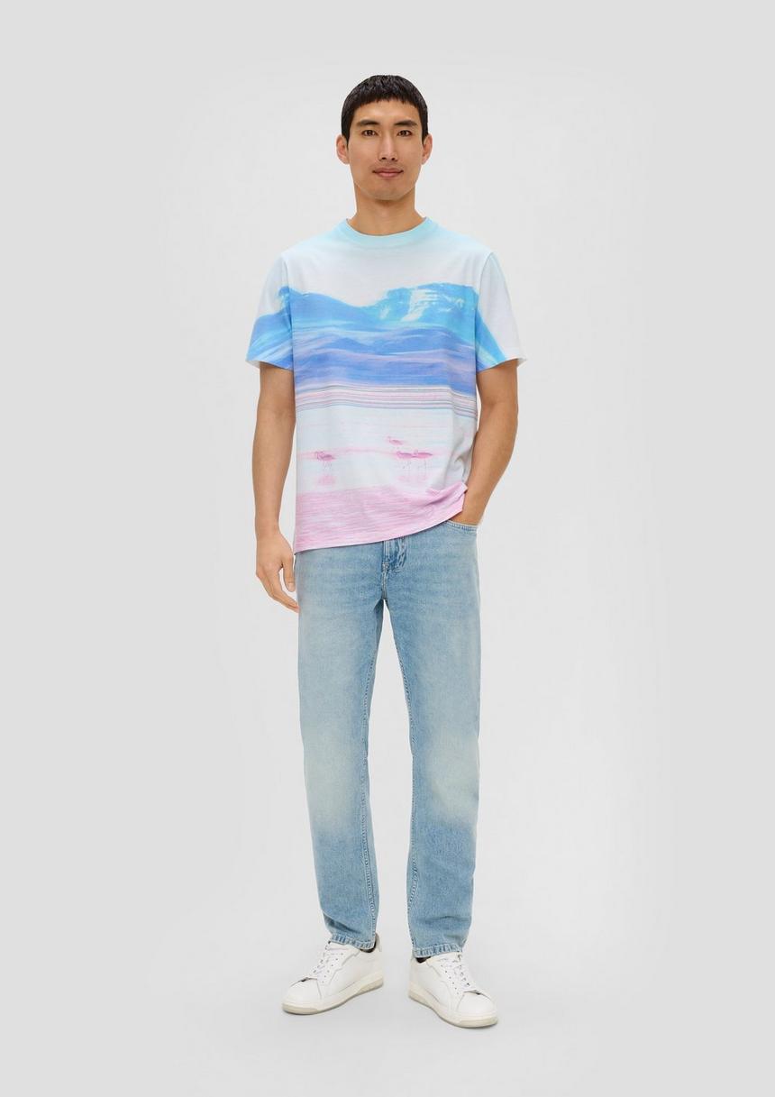 S.Oliver T-Shirt Aus Baumwollmix Mit Fotoprint