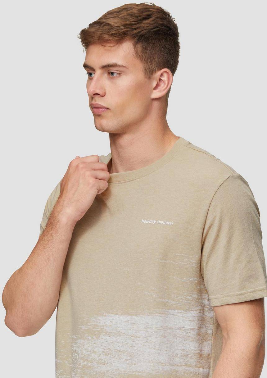 S.Oliver T-Shirt Aus Baumwollmix Mit Logo-Detail