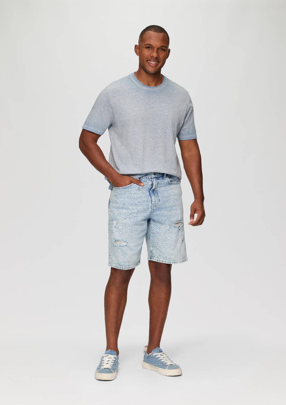 S.Oliver T-Shirt Aus Baumwollmix Mit Wascheffekt