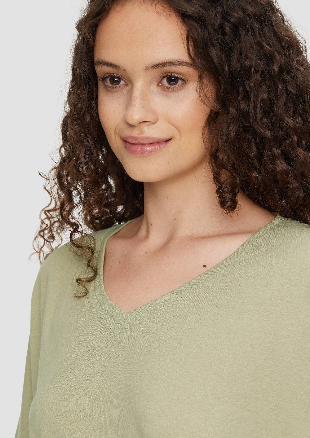 S.Oliver T-Shirt Aus Leinenmix Im Relaxed Fit