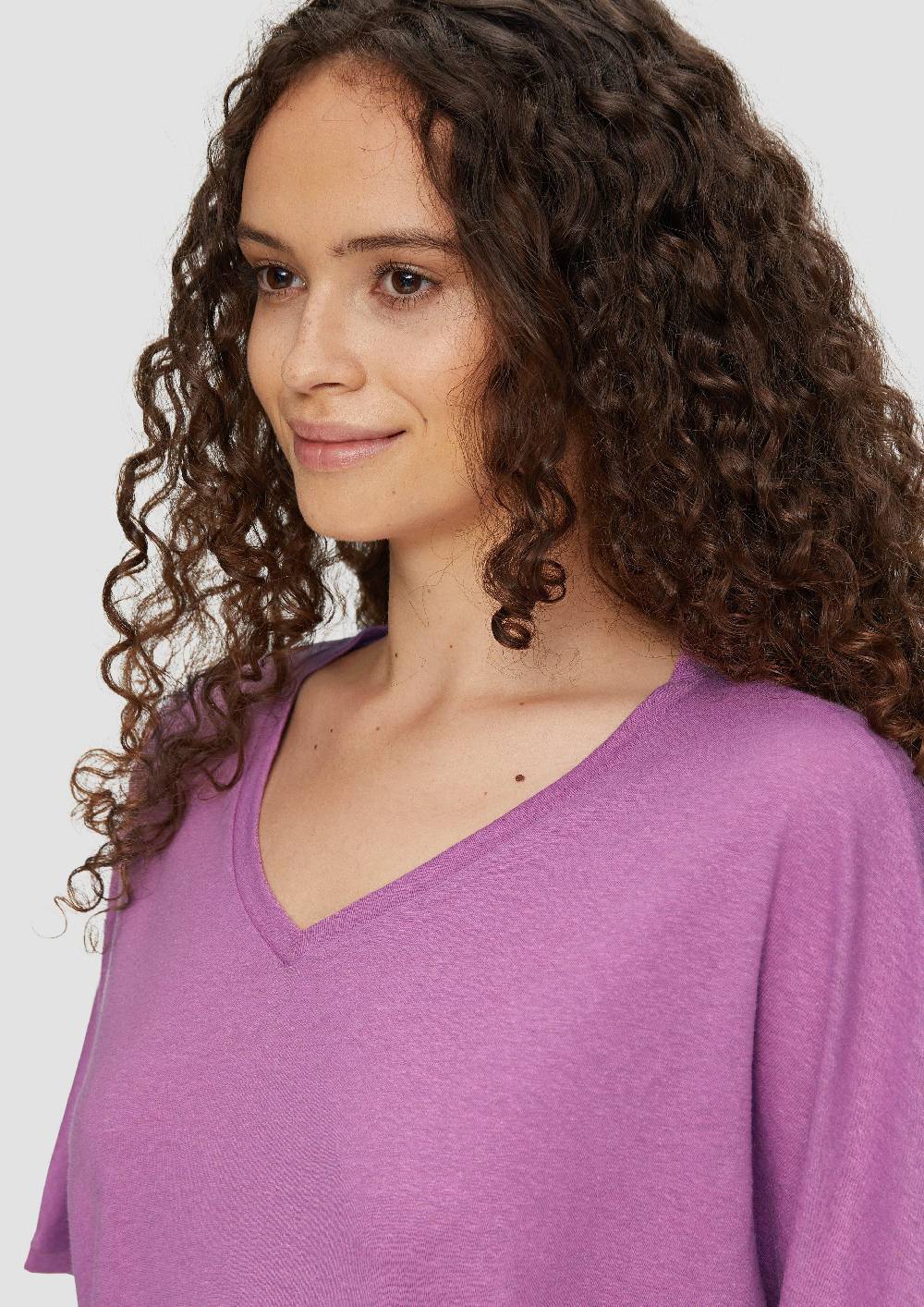 S.Oliver T-Shirt Aus Leinenmix Im Relaxed Fit