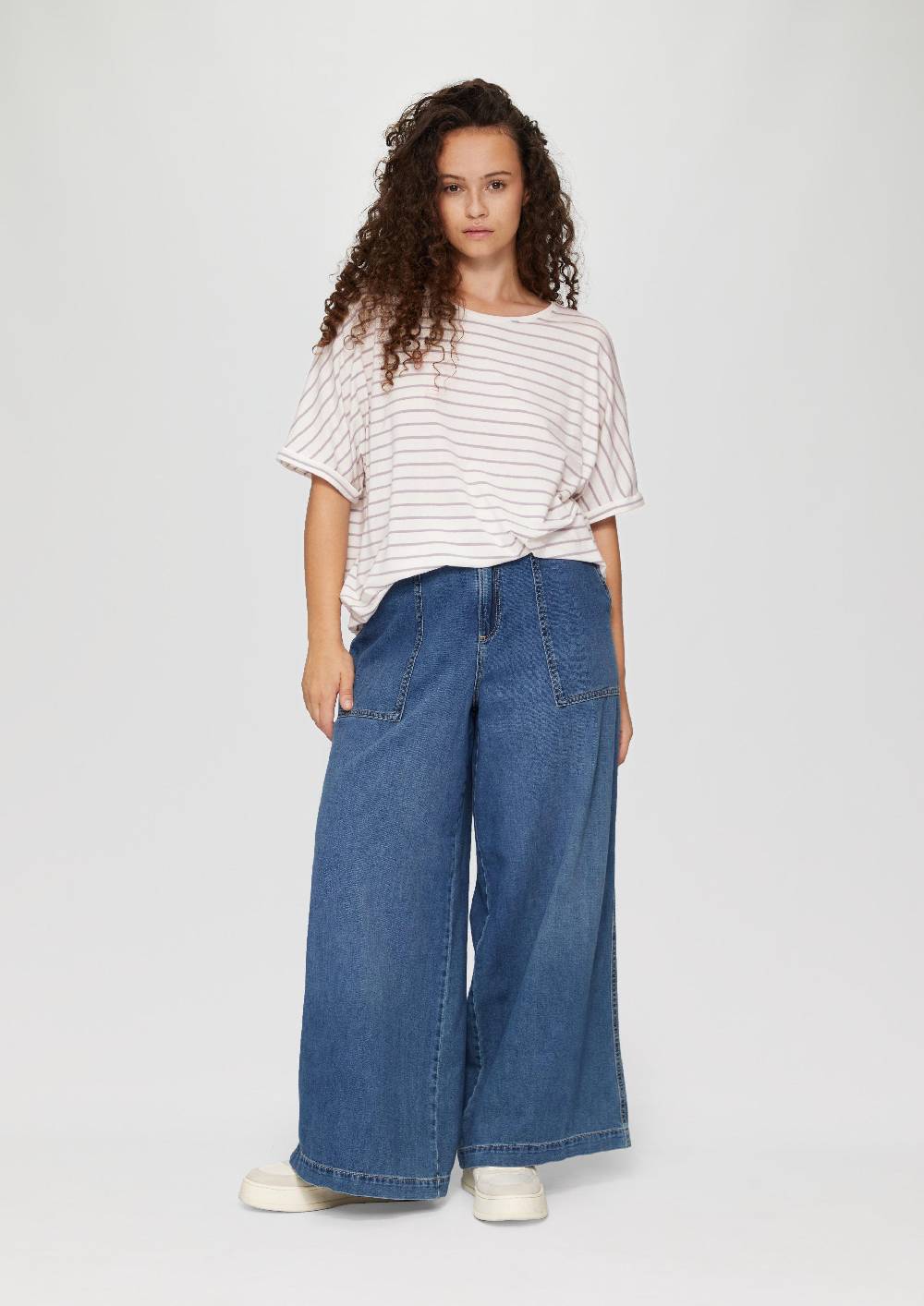 S.Oliver T-Shirt Aus Lyocellmix Mit Ringelmuster