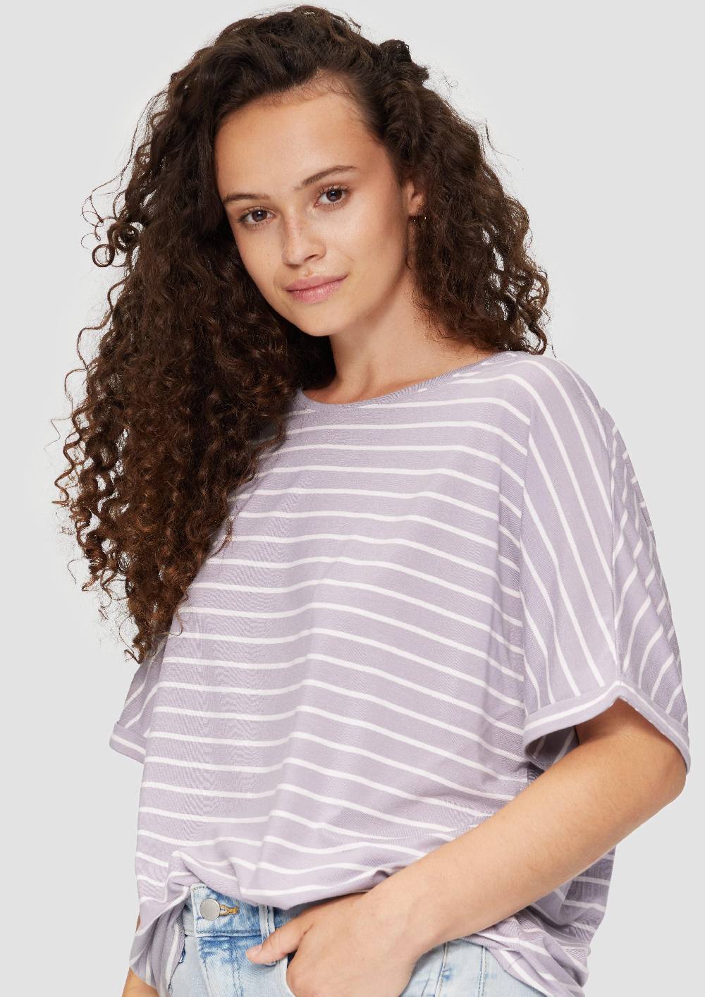 S.Oliver T-Shirt Aus Lyocellmix Mit Ringelmuster