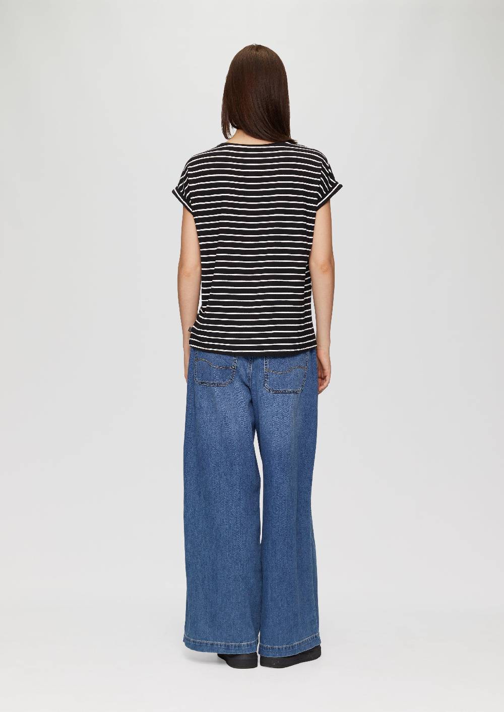 S.Oliver T-Shirt Aus Lyocellmix Mit Ringelmuster
