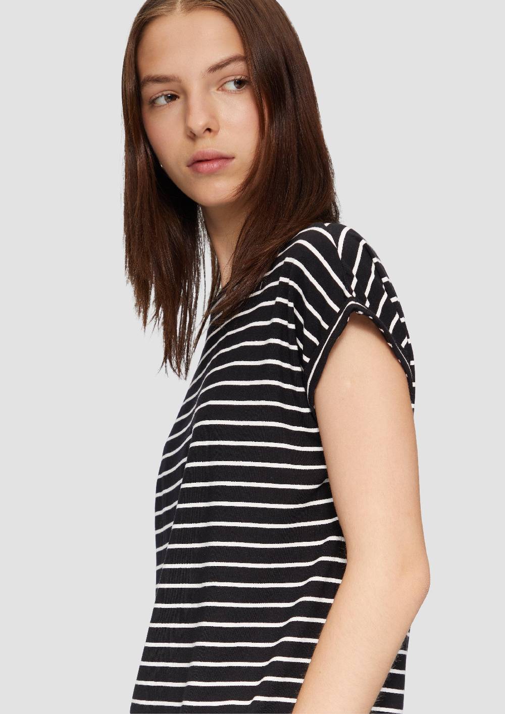S.Oliver T-Shirt Aus Lyocellmix Mit Ringelmuster