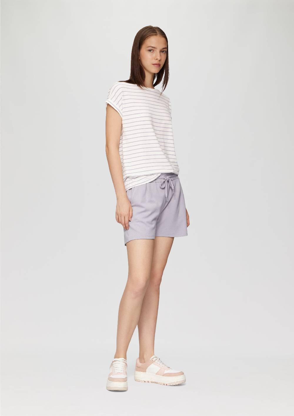 S.Oliver T-Shirt Aus Lyocellmix Mit Ringelmuster
