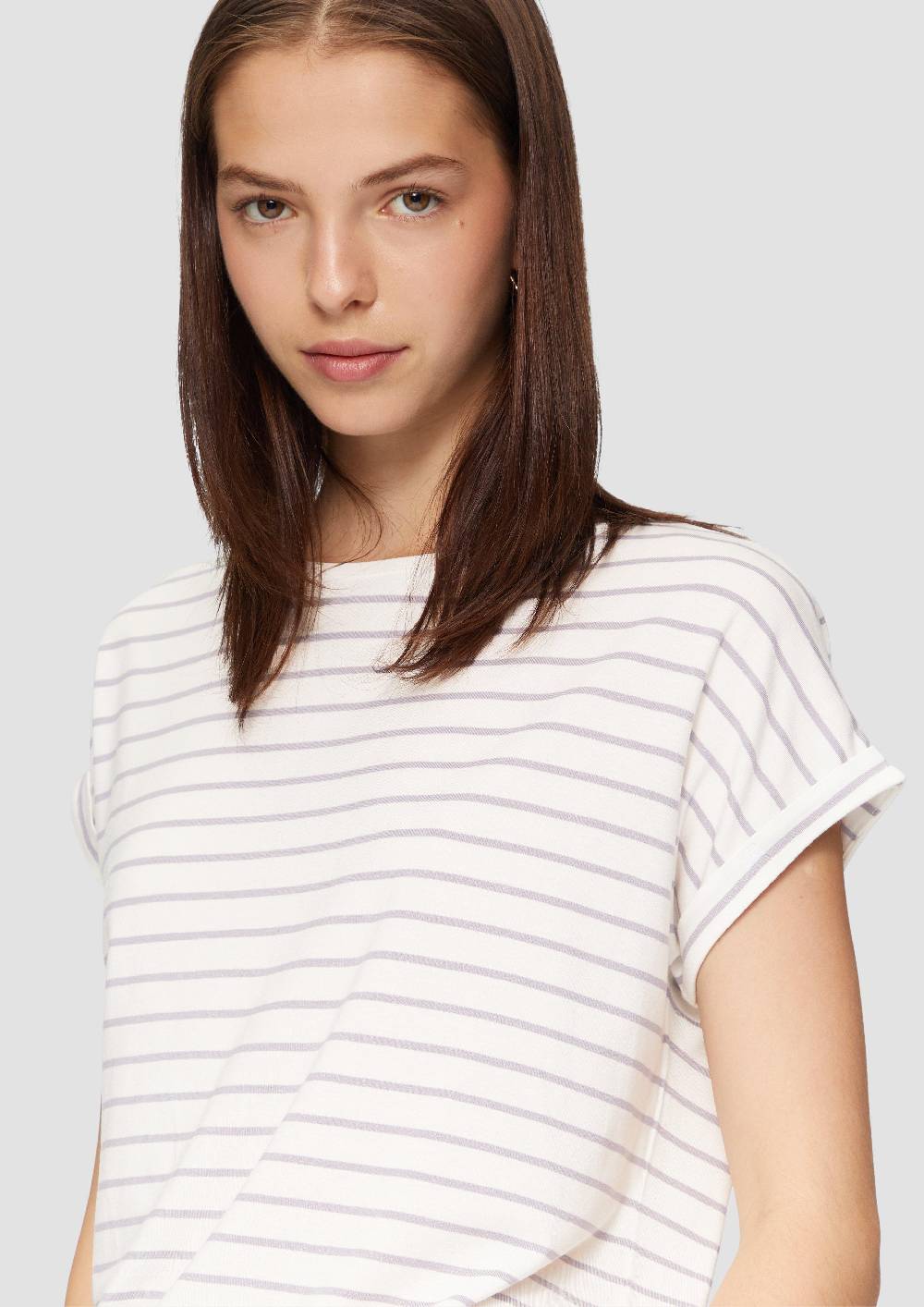 S.Oliver T-Shirt Aus Lyocellmix Mit Ringelmuster