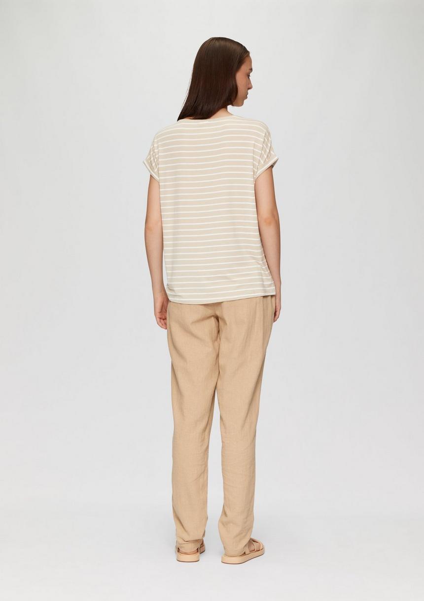 S.Oliver T-Shirt Aus Lyocellmix Mit Ringelmuster