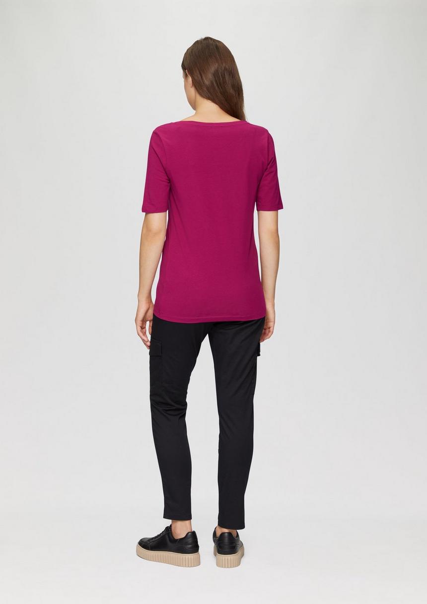 S.Oliver T-Shirt Im Slim Fit Mit Glitzer-Print