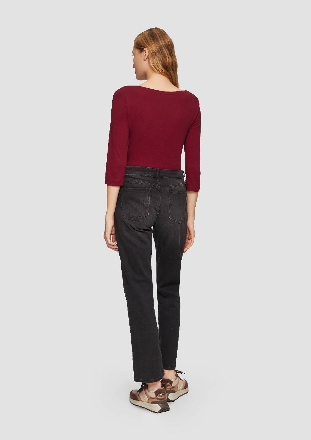 S.Oliver T-Shirt Mit 3/4-Arm Und U-Boot Ausschnitt