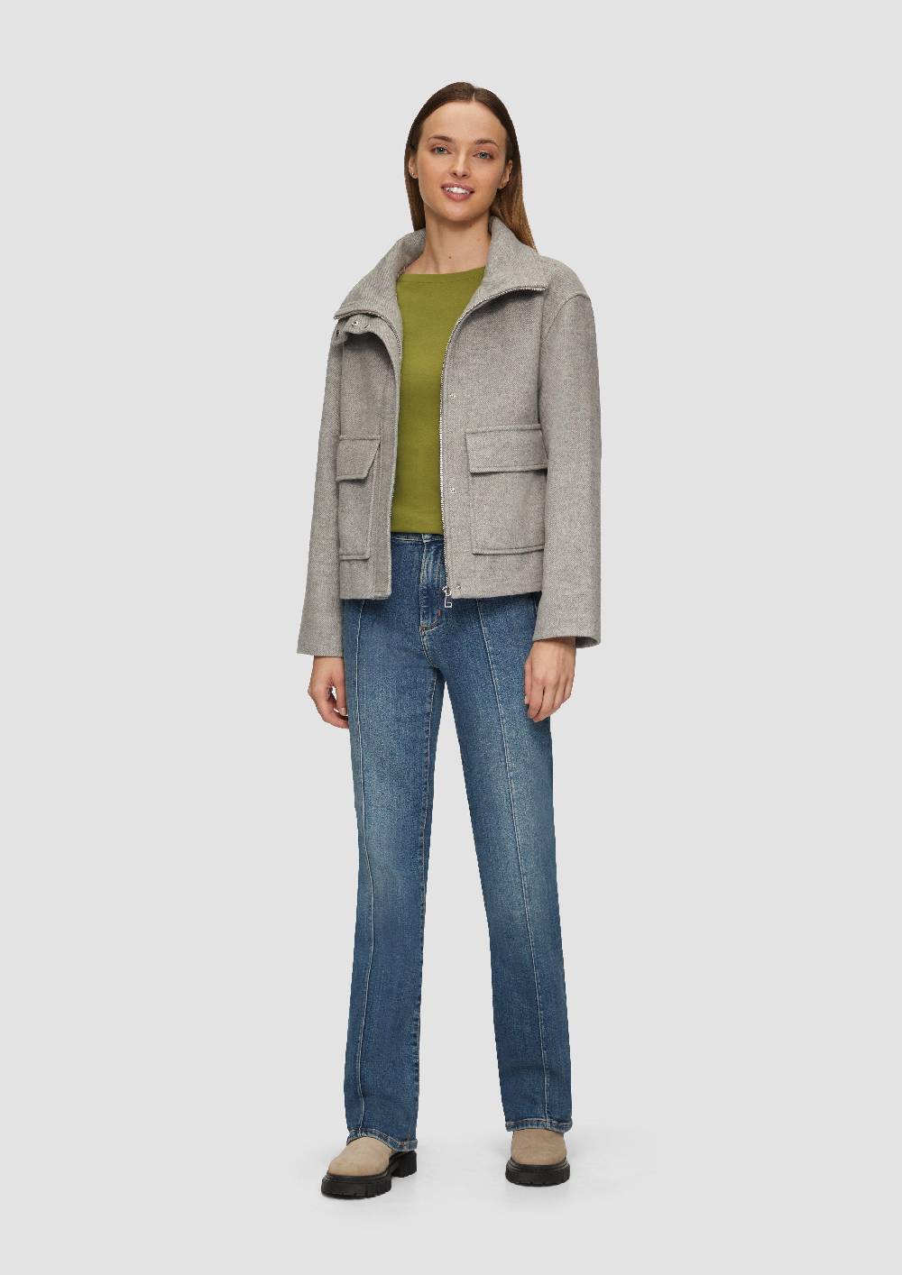 S.Oliver T-Shirt Mit 3/4-Arm Und U-Boot Ausschnitt