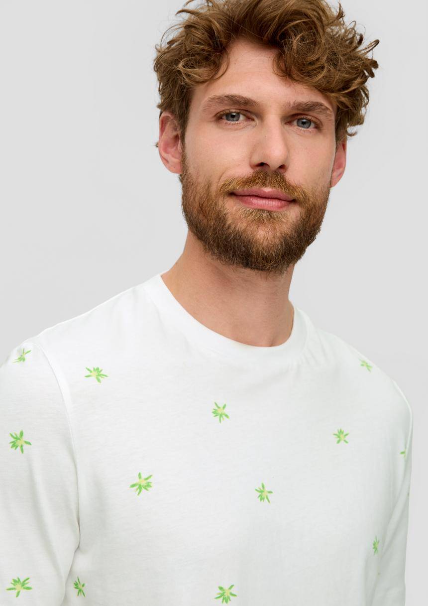 S.Oliver T-Shirt Mit Crew Neck Und All-over-Print