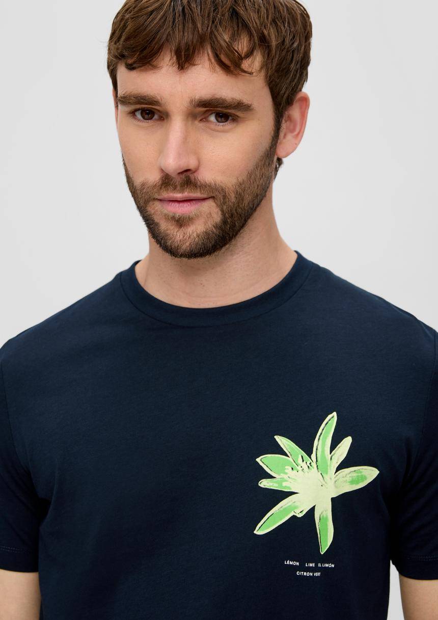 S.Oliver T-Shirt Mit Crew Neck Und Frontprint