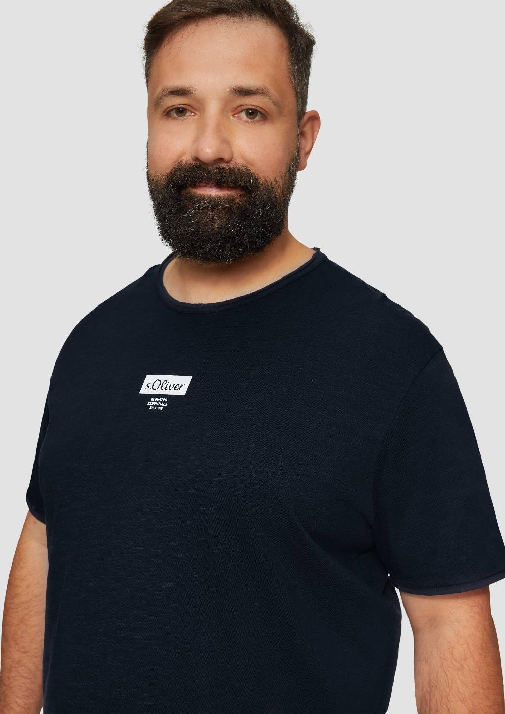 S.Oliver T-Shirt Mit Flammgarnstruktur