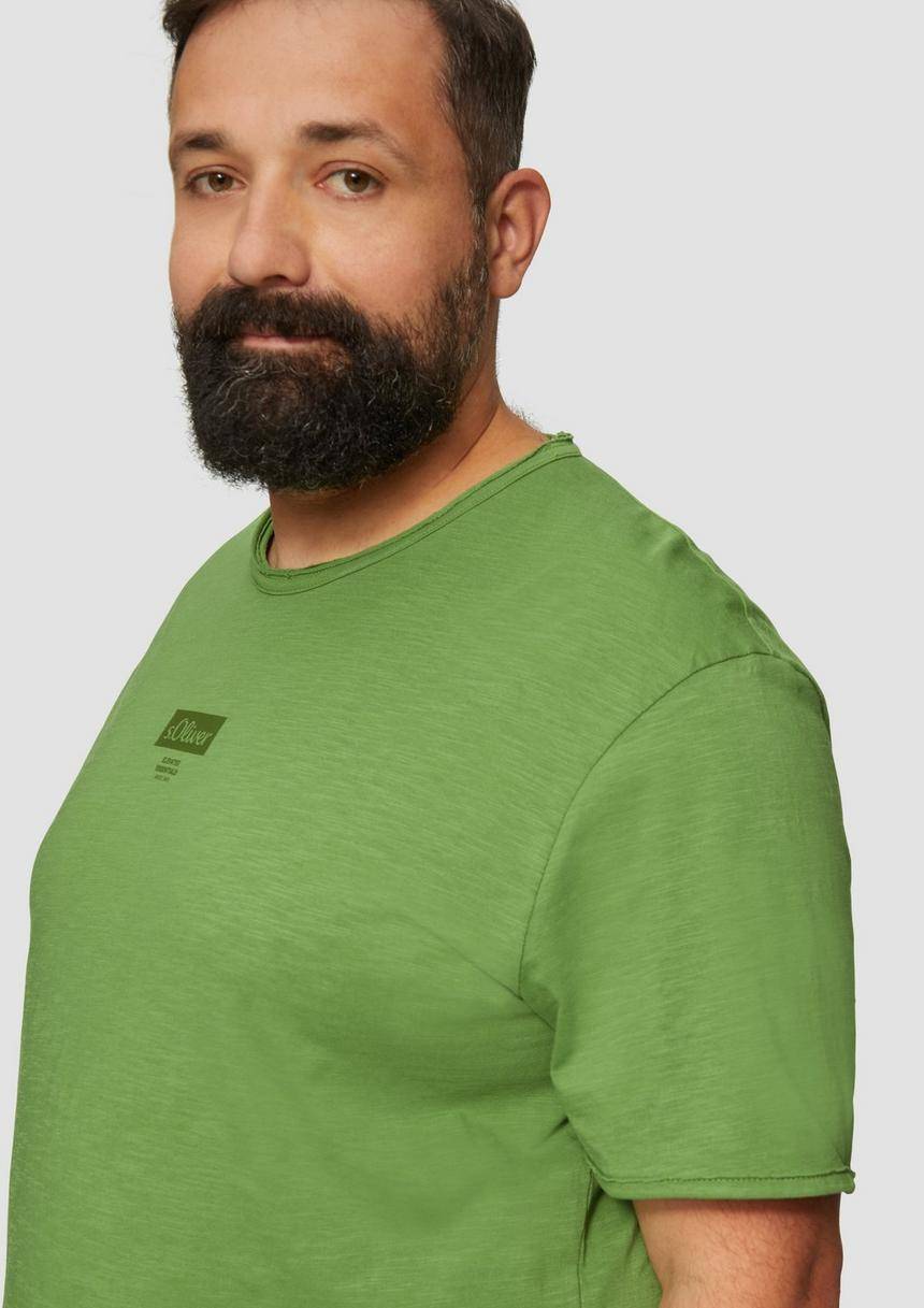 S.Oliver T-Shirt Mit Flammgarnstruktur