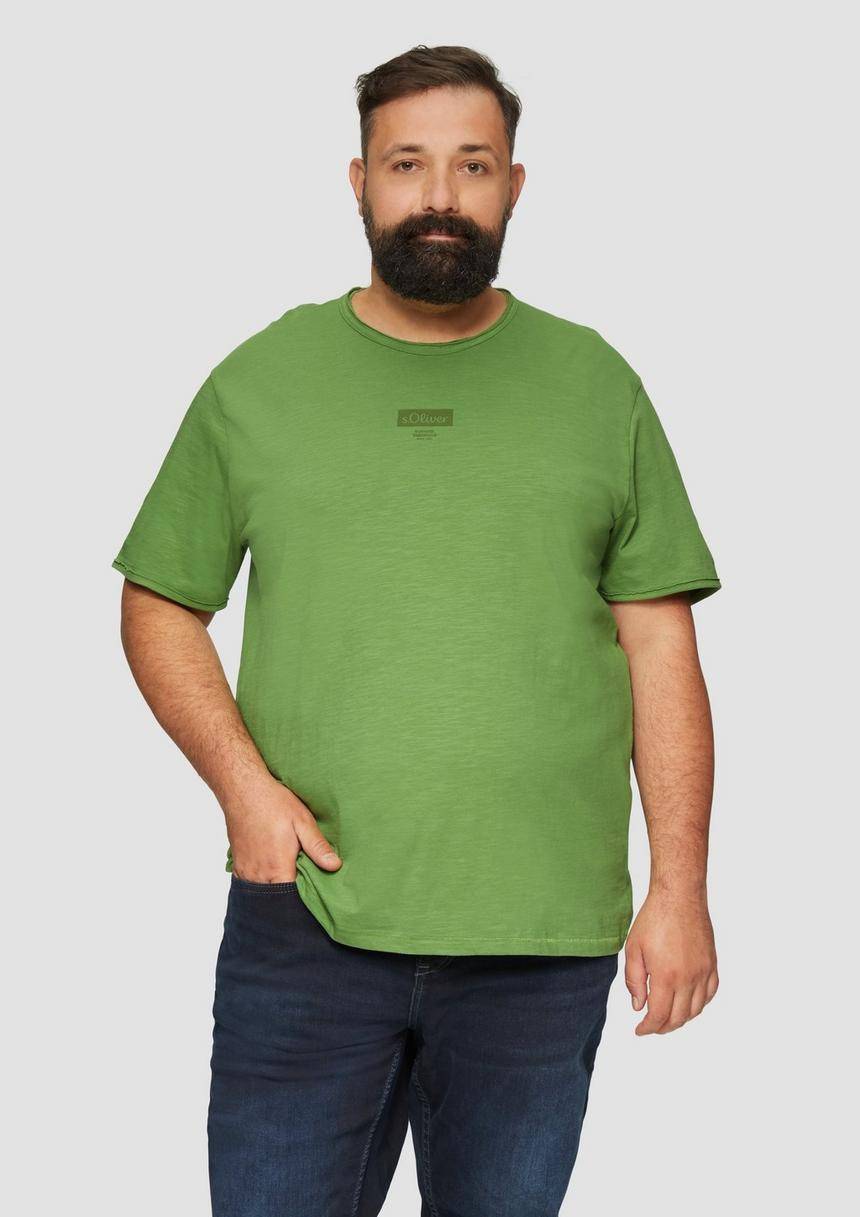 S.Oliver T-Shirt mit Flammgarnstruktur