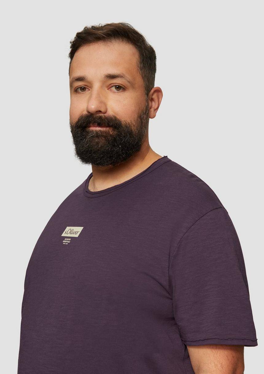 S.Oliver T-Shirt Mit Flammgarnstruktur