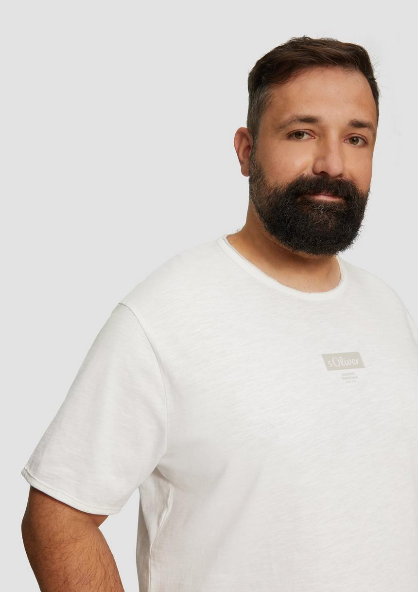 S.Oliver T-Shirt Mit Flammgarnstruktur