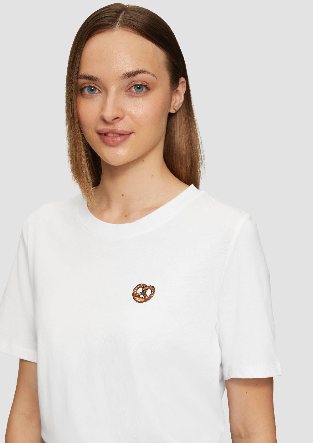 S.Oliver T-Shirt Mit Frontprint Und Glitzer-Detail