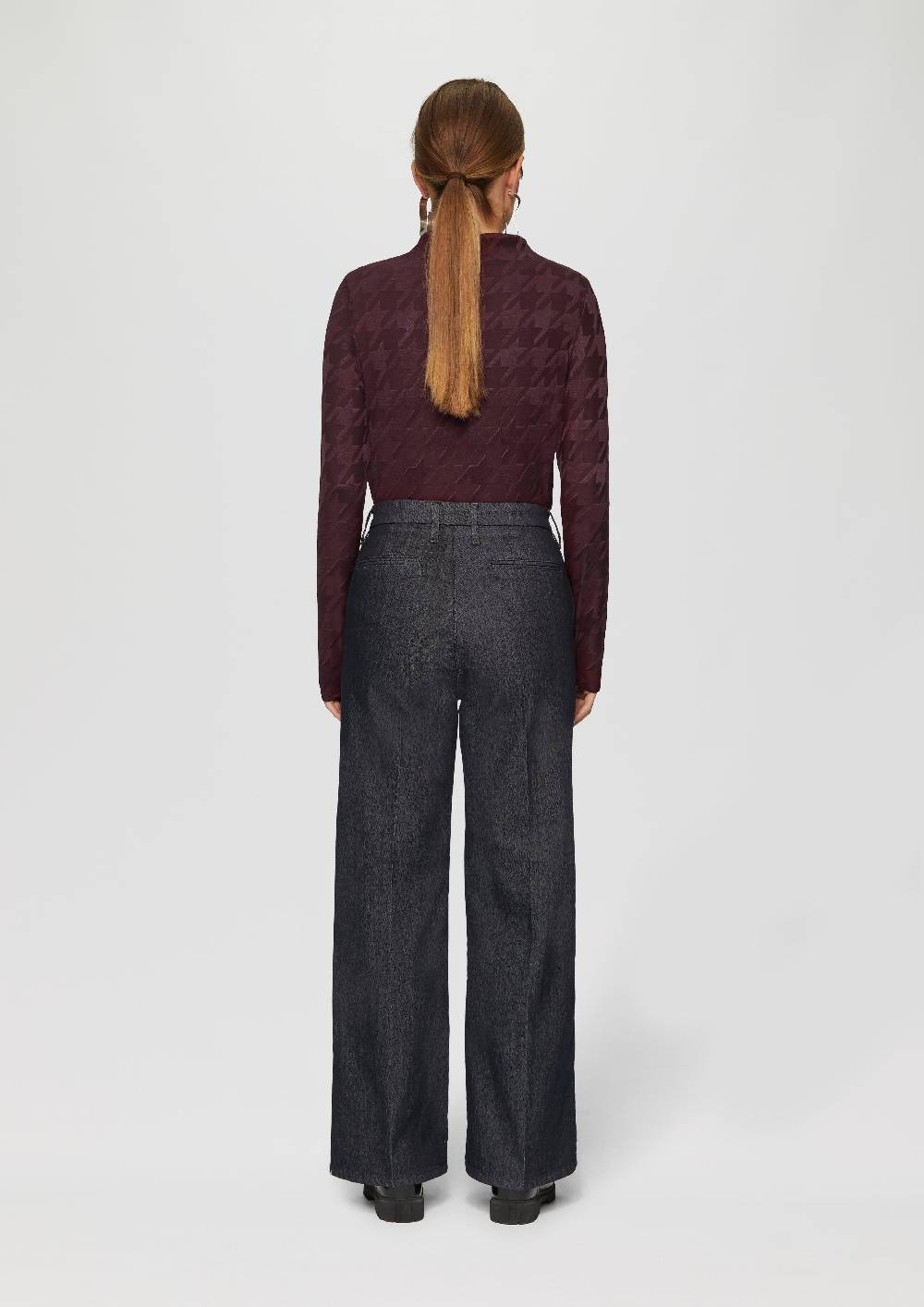 S.Oliver T-Shirt Mit Hahnentrittmuster