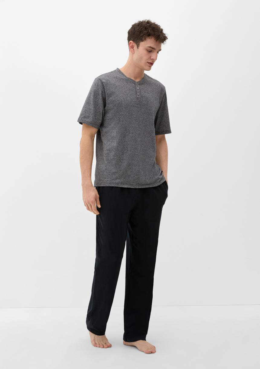 S.Oliver T-Shirt Mit Kurzer Knopfleiste