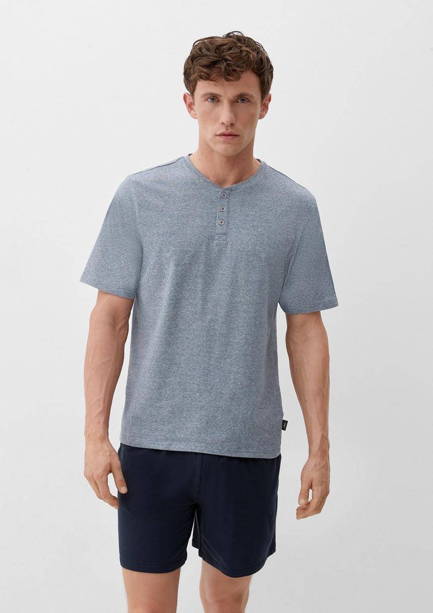S.Oliver T-Shirt mit kurzer Knopfleiste