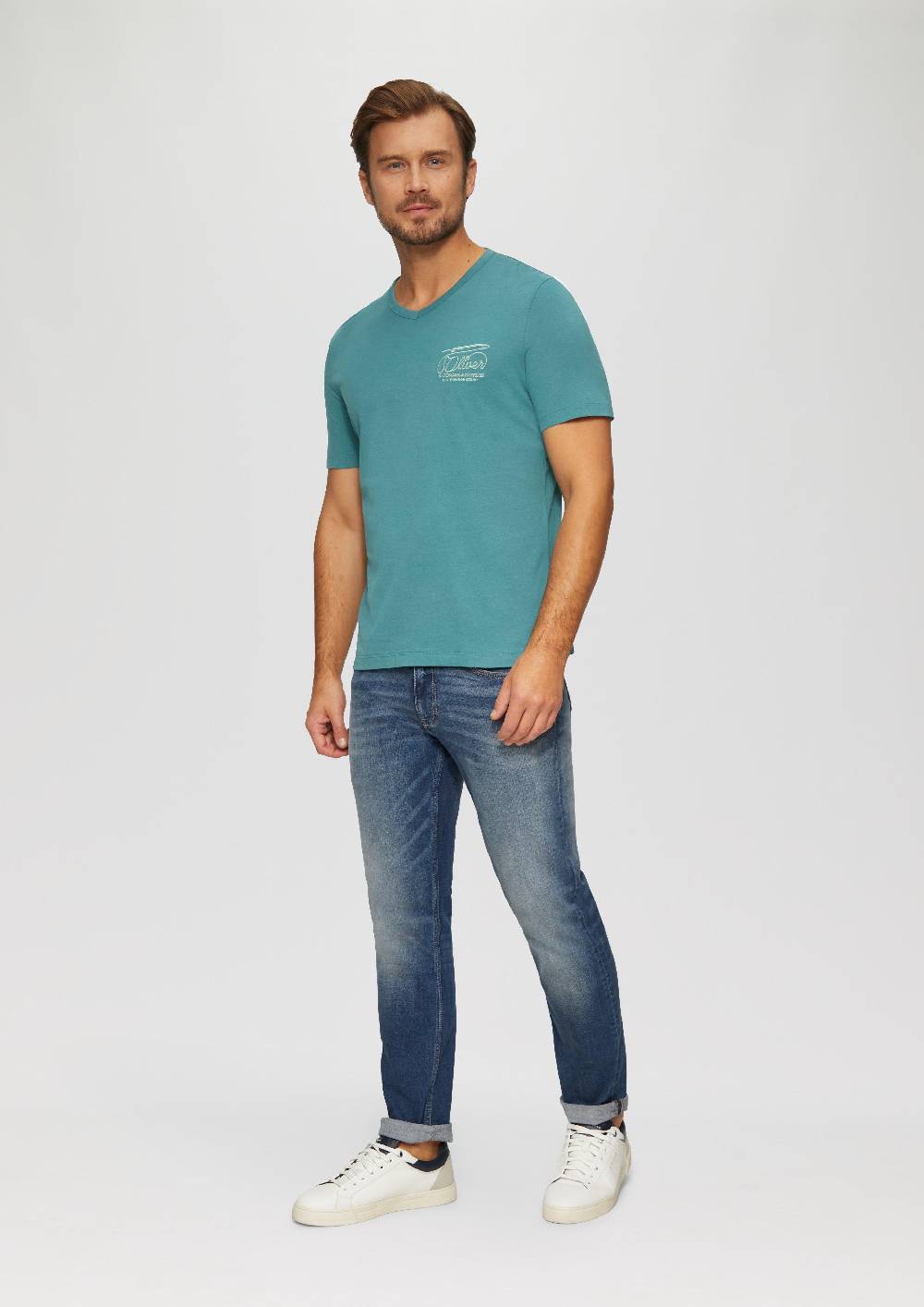 S.Oliver T-Shirt Mit Logostickerei