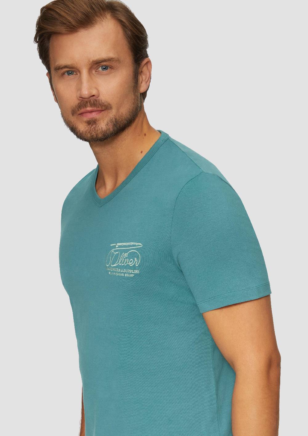 S.Oliver T-Shirt Mit Logostickerei