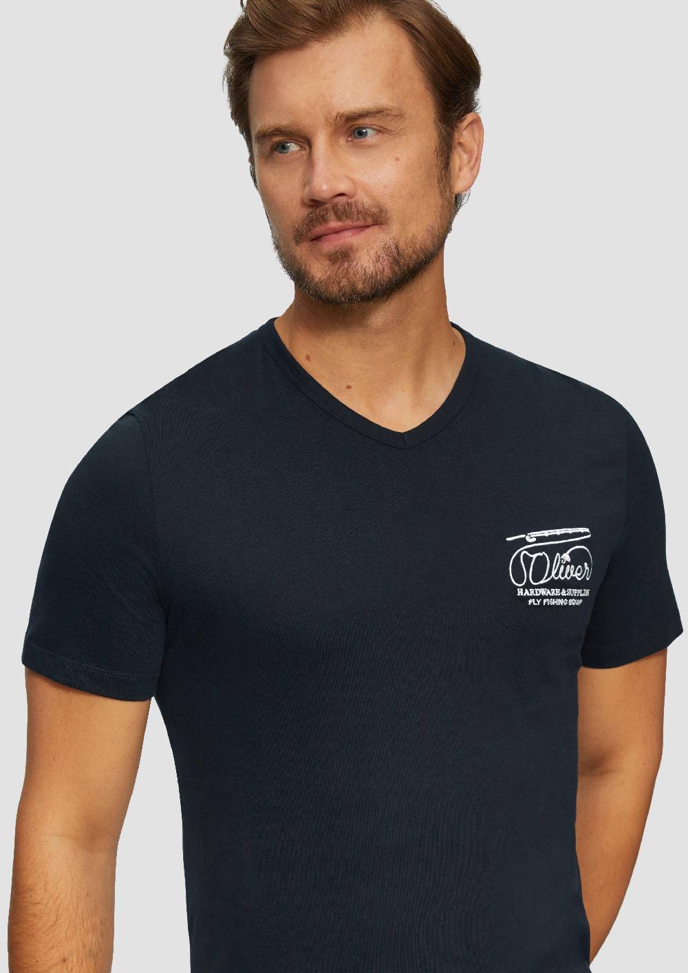 S.Oliver T-Shirt Mit Logostickerei