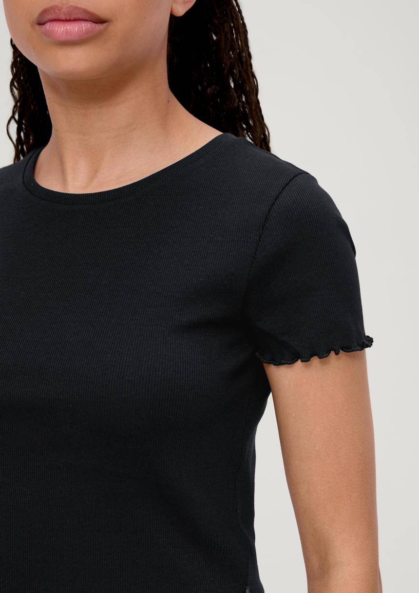 S.Oliver T-Shirt Mit Rippstruktur