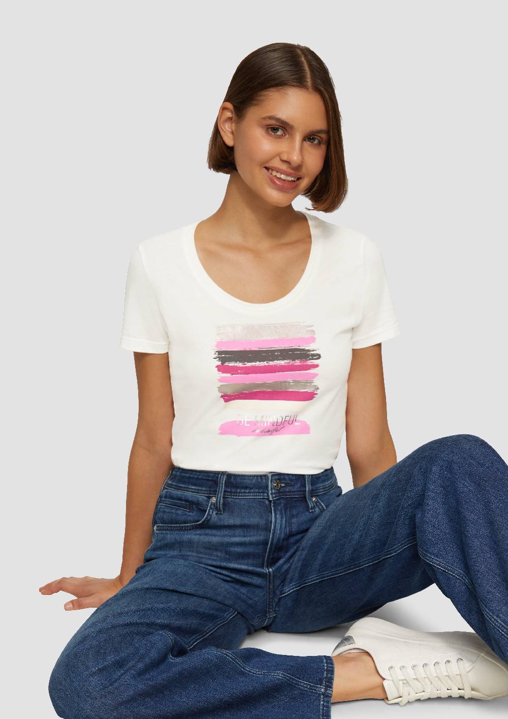 S.Oliver T-Shirt Mit Schriftprint
