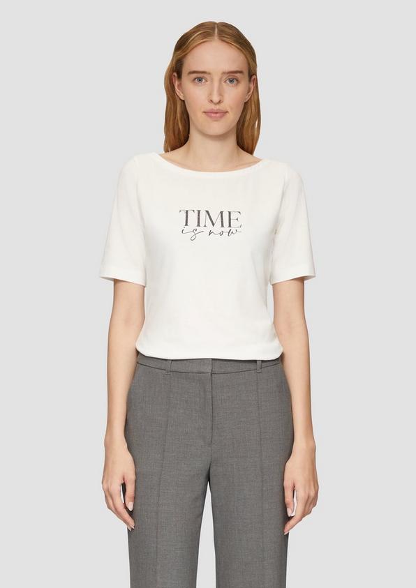 S.Oliver T-Shirt mit Statement-Print