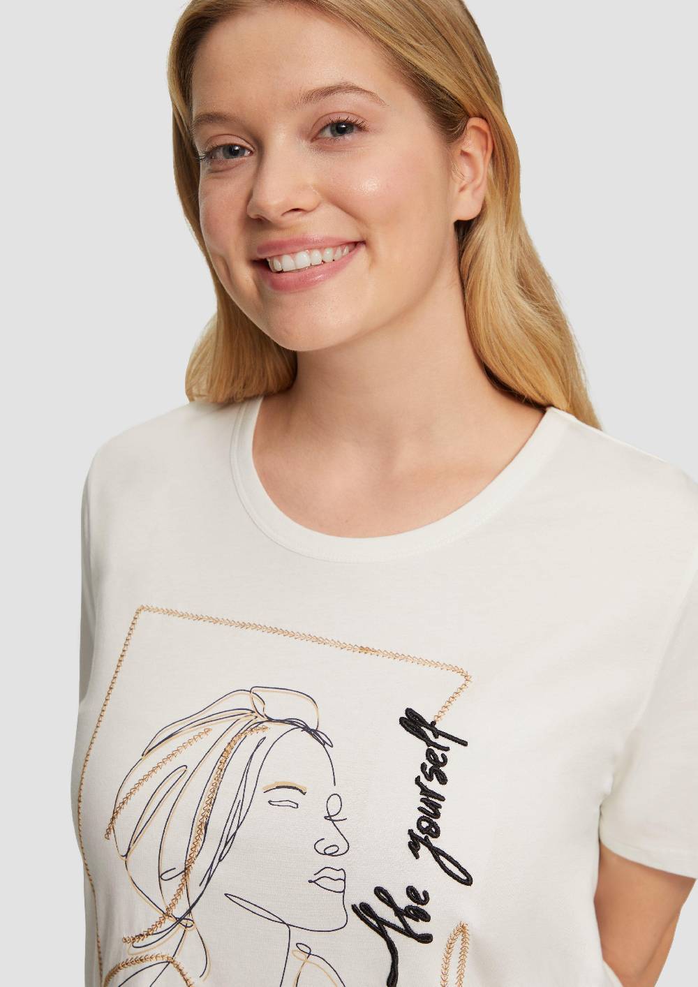 S.Oliver T-Shirt Mit Stickerei-Artwork