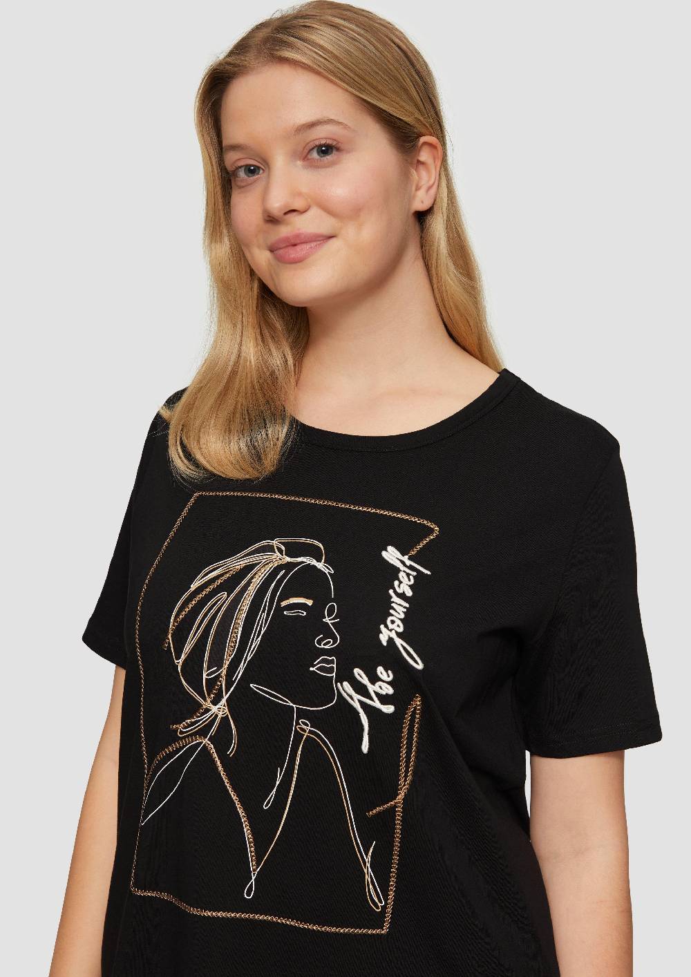 S.Oliver T-Shirt Mit Stickerei-Artwork