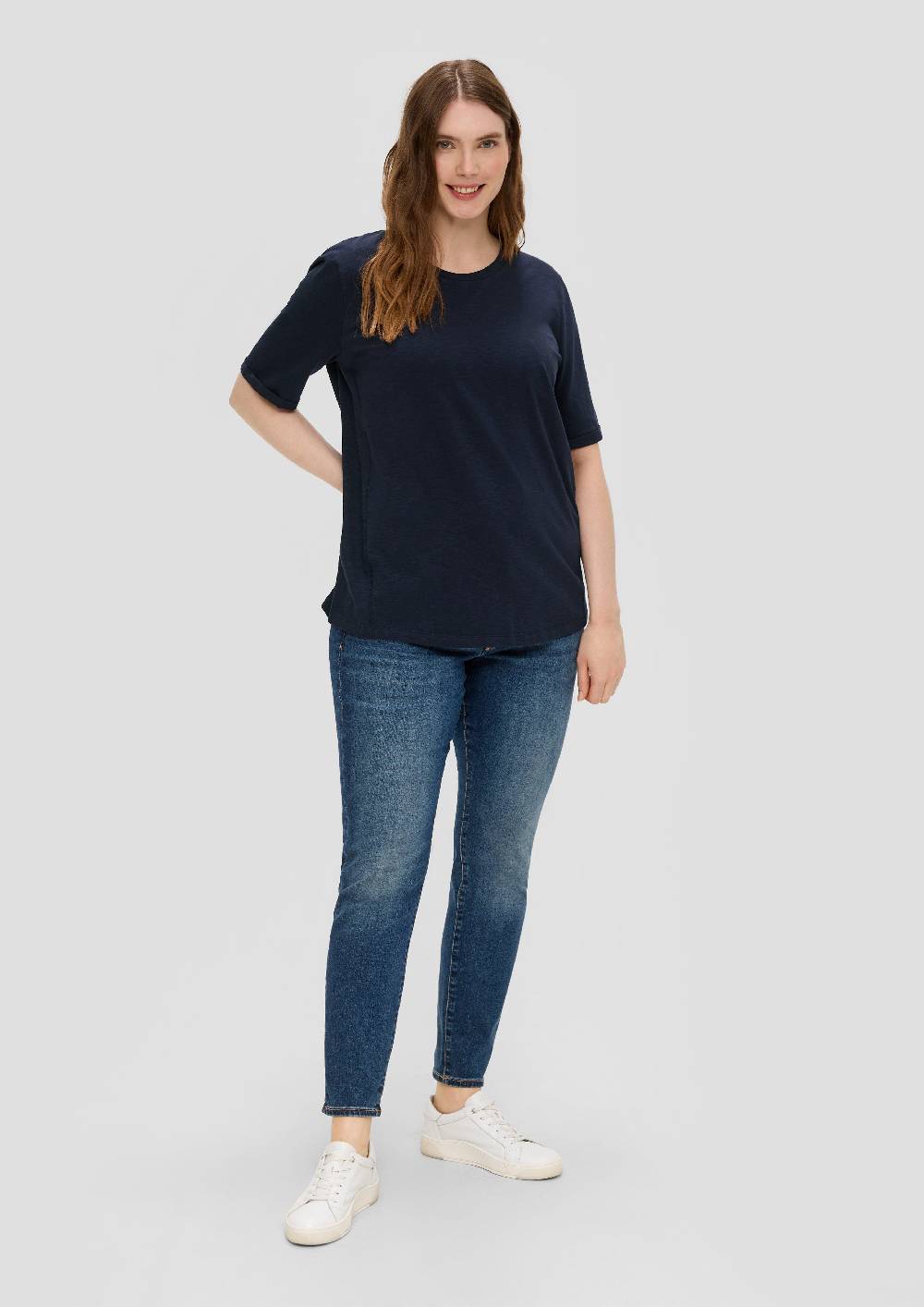 S.Oliver T-Shirt Mit Umschlag Am Ärmel